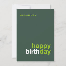 Modern Happy Birthday Card – Minimal Design 招待状