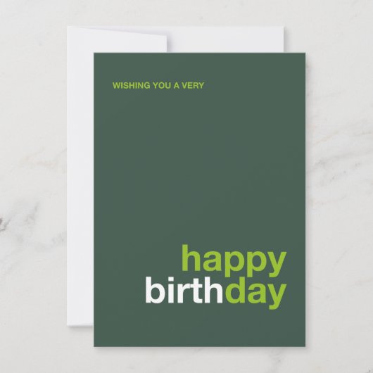 Modern Happy Birthday Card – Minimal Design 招待状 (正面)
