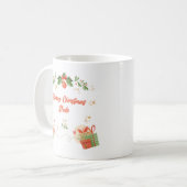 Modern Happy Christmas Dude Postcard with Festive コーヒーマグカップ (正面左)