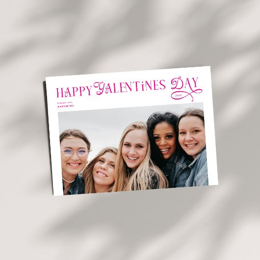 Modern Happy Galentines Day Bestfriends Photo シーズンカード