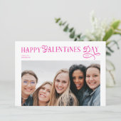 Modern Happy Galentines Day Bestfriends Photo シーズンカード (スタンド正面)