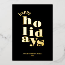 Modern Happy Holidays Business/Corporate Logo Gold