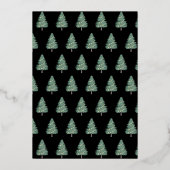 Modern Happy Holidays Business Logo Black & Gold 箔シーズンカード (裏面)