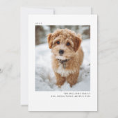 Modern Happy Holidays Photo シーズンカード (裏面)