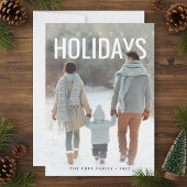Modern Happy Holidays Photo シーズンカード