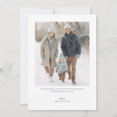 Modern Happy Holidays Photo シーズンカード (裏面)