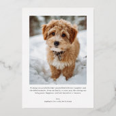 Modern Happy Holidays Photo 箔シーズンカード (裏面)