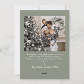 Modern Happy Holidays Photo Simple Calligraphy シーズンカード (裏面)