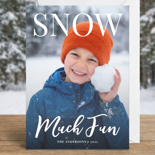 Modern Happy Holidays winter Photo Holiday  シーズンカード