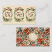 modern happy new year 2026 business card 名刺 (正面/裏面)