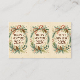 modern happy new year 2026 business card 名刺