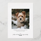 Modern Happy New Year Photo 箔シーズンカード (裏面)