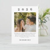 Modern Happy New Year Photo Collage Card | Elegant シーズンカード (スタンド正面)