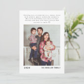 Modern Happy New Year Photo Collage Card | Elegant シーズンカード (スタンド正面)