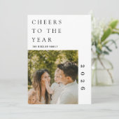 Modern Happy New Year Photo Collage Card | Elegant シーズンカード (スタンド正面)
