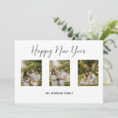 Modern Happy New Year Photo Collage Card | Elegant シーズンカード (スタンド正面)