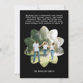 Modern Happy New Year Photo Collage Card | Elegant シーズンカード (正面)