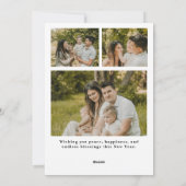 Modern Happy New Year Photo Collage Card | Elegant シーズンカード (裏面)