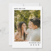 Modern Happy New Year Photo Collage Card | Elegant シーズンカード (正面)