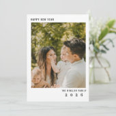 Modern Happy New Year Photo Collage Card | Elegant シーズンカード (スタンド正面)