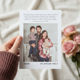 Modern Happy New Year Photo Collage Card | Elegant シーズンカード