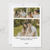Modern Happy New Year Photo Collage Card | Elegant シーズンカード (裏面)