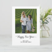Modern Happy New Year Photo Collage Card | Elegant シーズンカード (スタンド正面)
