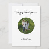Modern Happy New Year Photo Collage Card | Elegant シーズンカード (正面)