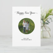 Modern Happy New Year Photo Collage Card | Elegant シーズンカード (スタンド正面)