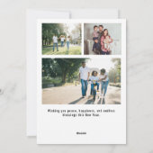 Modern Happy New Year Photo Collage Card | Elegant シーズンカード (裏面)