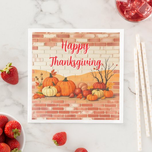 Modern Happy Thanksgiving Beautiful Fall (インサイチュ)