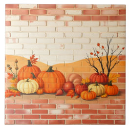 Modern Happy Thanksgiving Beautiful Fall タイル