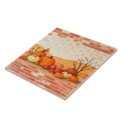 Modern Happy Thanksgiving Beautiful Fall タイル (側面)