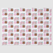 Modern Happy Valentines Day with One square Photo 薄葉紙 (正面)