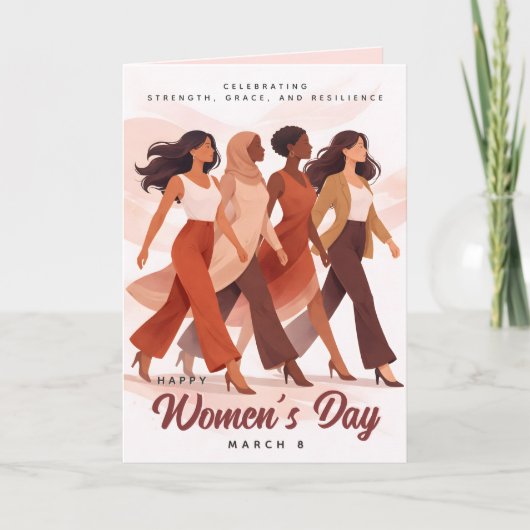 Modern Happy Women's Day Celebration March 8  カード (正面)
