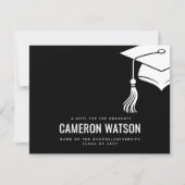Modern Hat and Tassel Graduation Advice & Wishes ノートカード (正面)