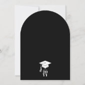 Modern Hat and Tassel Graduation Party 招待状 (裏面)