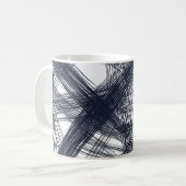 ✨ Modern Hatching Line Pattern Print ✨ コーヒーマグカップ (正面左)