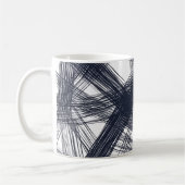 ✨ Modern Hatching Line Pattern Print ✨ コーヒーマグカップ (左)