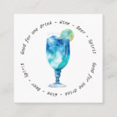 Modern Hawaiian QR Corporate Event Drink Voucher スクエア名刺 (正面)