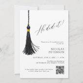 Modern He Did It High School College Graduation 案内状 (裏面)