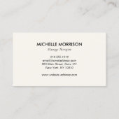 Modern Healing Hands Massage Ivory Loyalty Card ロイヤリティカード (裏面)