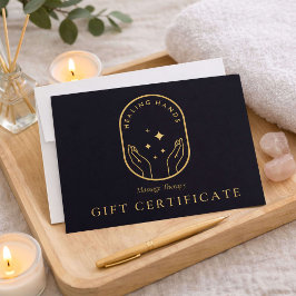 Modern Healing Hands Massage Therapy Gift Card ノートカード