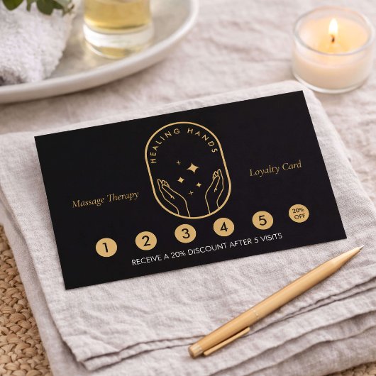 Modern Healing Hands Massage Therapy Loyalty Card ロイヤリティカード
