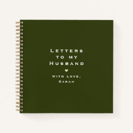 Modern Heart Illustration Letters to My Husband ノートブック