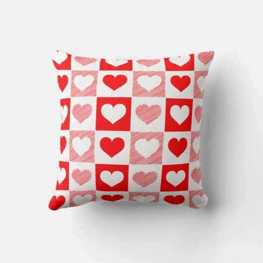 Modern Heart Pattern Throw Pillow - Romantic  クッション (裏面)