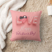  MODERN  HEART PINK VALENTINES DAY   クッション (ブランケット)