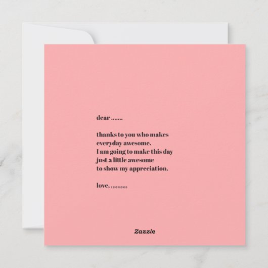  MODERN  HEART PINK VALENTINES DAY   シーズンカード (裏面)