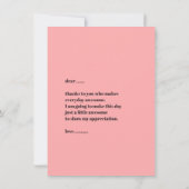  MODERN  HEART PINK VALENTINES DAY   ノートカード (裏面)