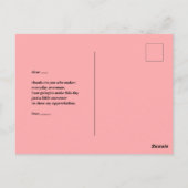  MODERN  HEART PINK VALENTINES DAY   ポストカード (裏面)